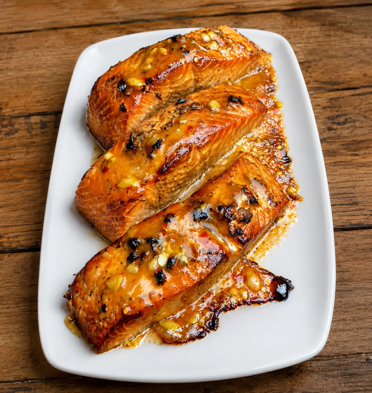 Wood-grilled organic salmon with crisp skin in Montgomery, Calgary